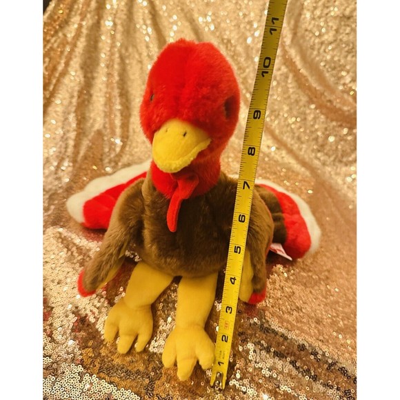 TY Beanie Buddy 9" GOBBLES the Turkey Plush Stuffed Animal Toy - Picture 5 of 6